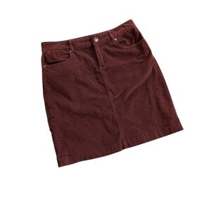 Mountain Khakis Rich Mahogany Corduroy Mini Skirt, Size 4x20